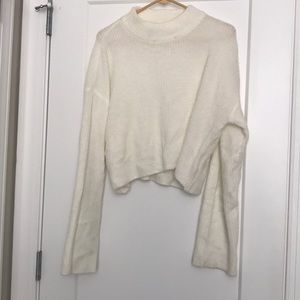 H&M cropped off white sweater
